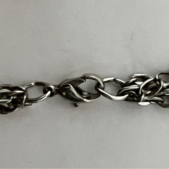 Brunt Orange Shell And Blue Beaded Layered Necklace - Picture 3 of 3